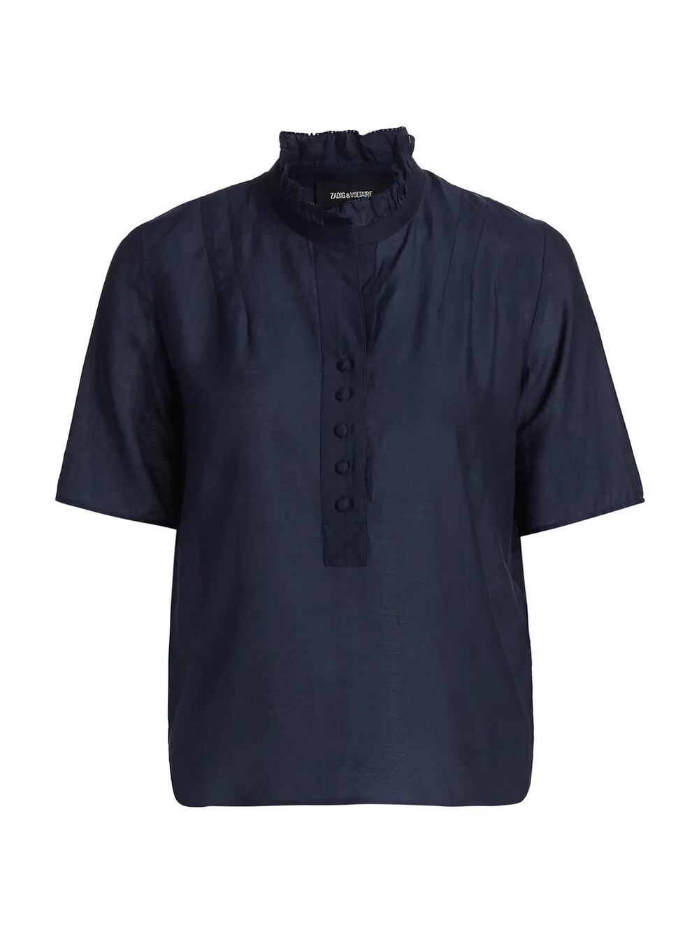 Zadig and Voltaire Topher Tomboy Blouse in Encre Navy Blue size S small